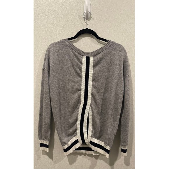 IF BY SEA Grey Sweater Open Back - Picture 5 of 6